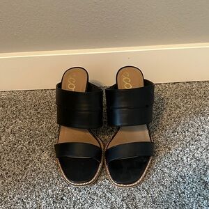 CCOCCI Women's Black Slide Sandals